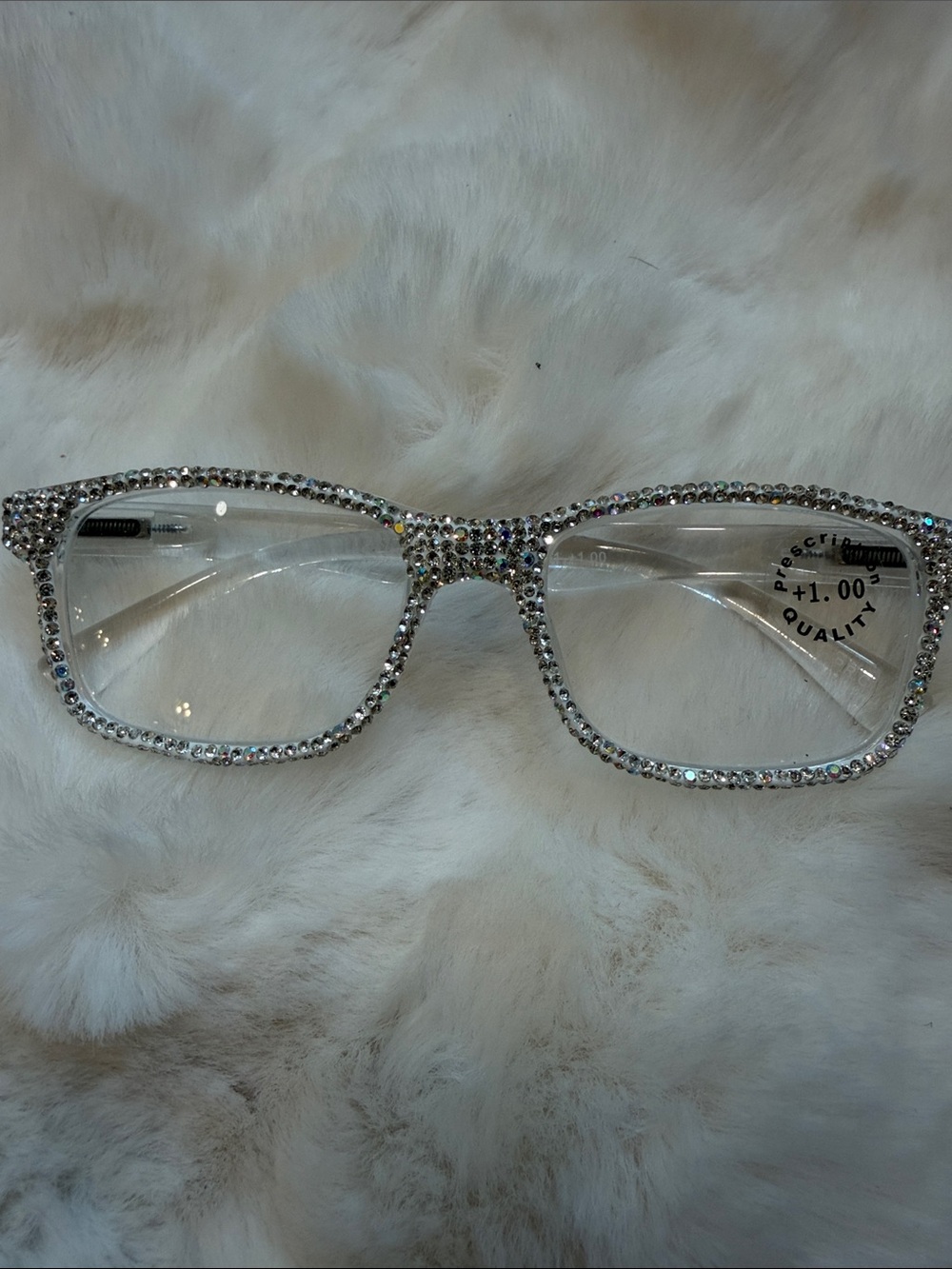 Crystal Rhinestone Reading Glasses - Clear Sparkle